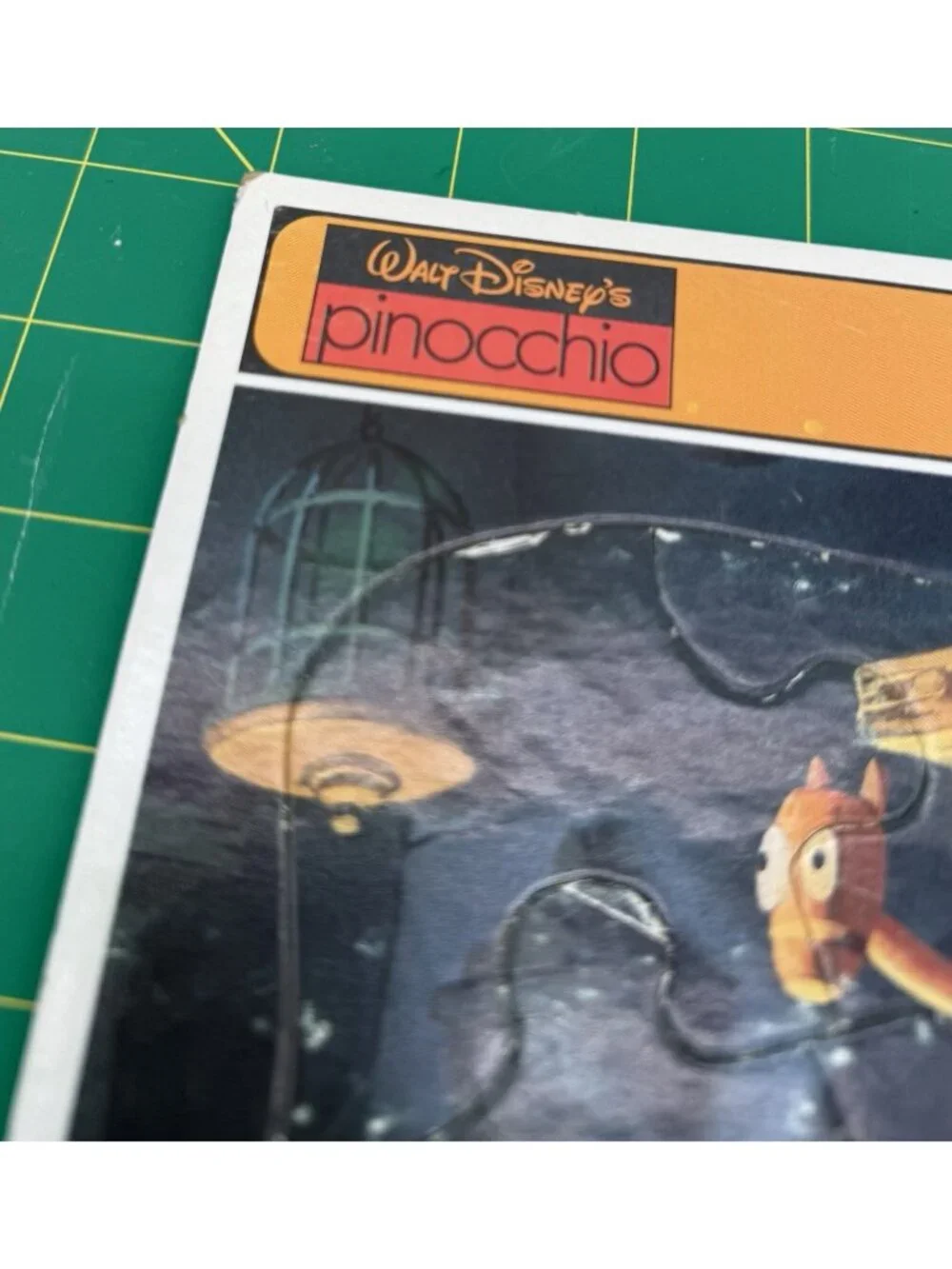 Vintage Disney Pinocchio Pooh And Toot Toot Cardboard Frame Tray Puzzle READ